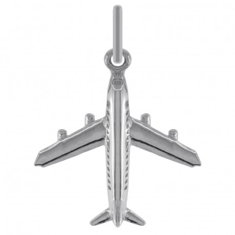 Pendentif Avion en Argent 925 rhodié