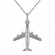 Pendentif Avion en Argent 925 rhodié