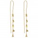 Boucles d'oreilles pendantes en acier doré 304L