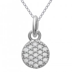 Collier en Argent 925 rhodié et Oxydes Zirconium