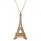 Collier Tour Eiffel Plaqué Or 18 carats et Zirconium