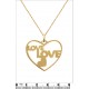 Collier Coeur Love Plaqué Or 18 carats