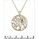 Collier Arbre de Vie Plaqué Or 18 carats et Zirconium