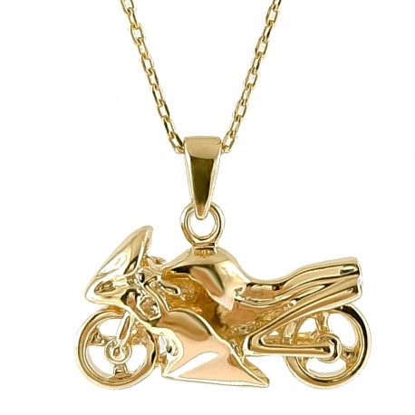 Collier Moto Plaqué Or 18 carats