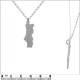 Collier carte Portugal en Argent 925