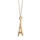 Pendentif Tour Eiffel Plaqué Or 18 carats et Oxydes Zirconium