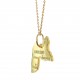 Pendentif carte de Guadeloupe Plaqué Or 18 carats