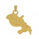 Pendentif carte de Martinique Plaqué Or 18 carats
