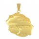 Pendentif carte de La Réunion Plaqué Or 18 carats