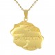 Pendentif carte de La Réunion Plaqué Or 18 carats