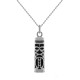 Pendentif Tiki Tendresse en Argent 925 et Onyx