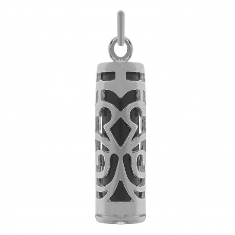 Pendentif Tiki Force en Argent 925 et Onyx
