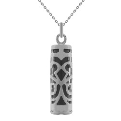 Collier Tiki Force en Argent 925 et Onyx