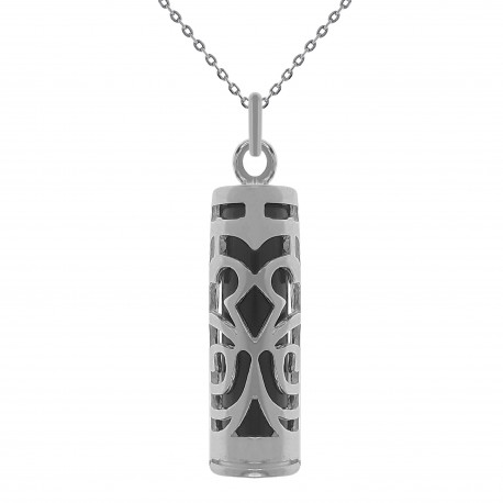 Collier Tiki Force en Argent 925 et Onyx