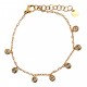 Bracelet en Acier doré et zircon