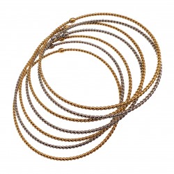 Bracelets semainier 7 jonc rigides en Acier