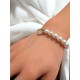 Bracelet en Acier doré et perles