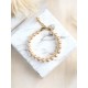 Bracelet en Acier doré et perles
