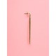 Boucles d'oreilles pendantes en acier doré 304L