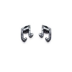 Boucles d'oreilles note de Musique en Argent 925°°°