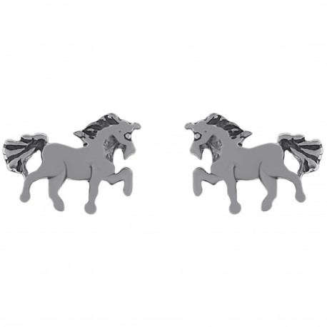 Boucles d'oreilles Cheval en Argent 925°°°