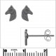 Boucles d'oreilles Cheval en Argent 925°°°
